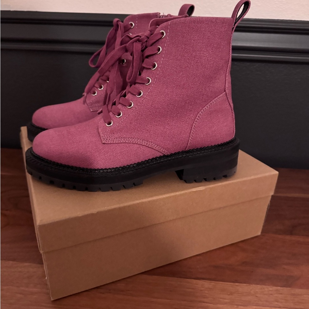 Charlotte Stone Warren boots - Rose size 8